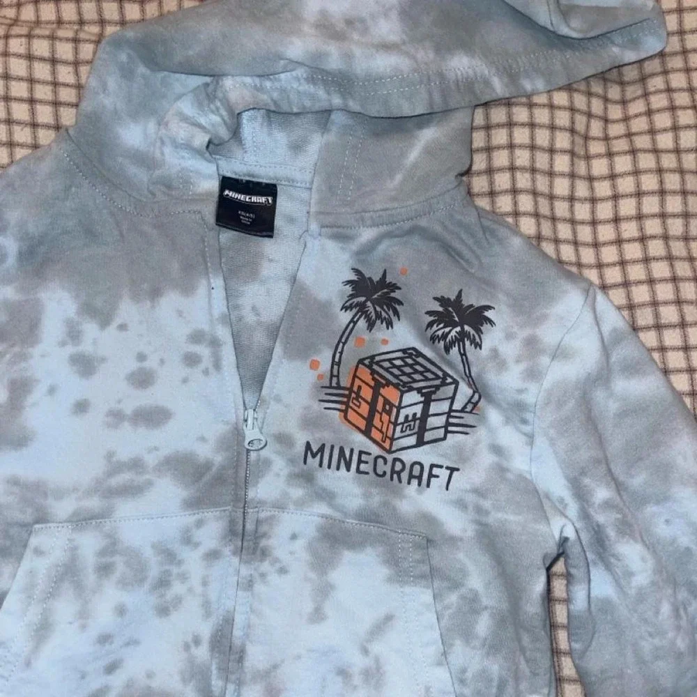 Minecraft Adventure Mode Tie-Dye Zip Hoodie — Boys XS 4/5